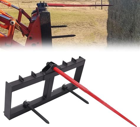 quick attach skid steer bale spear|bobcat bale spear attachment.